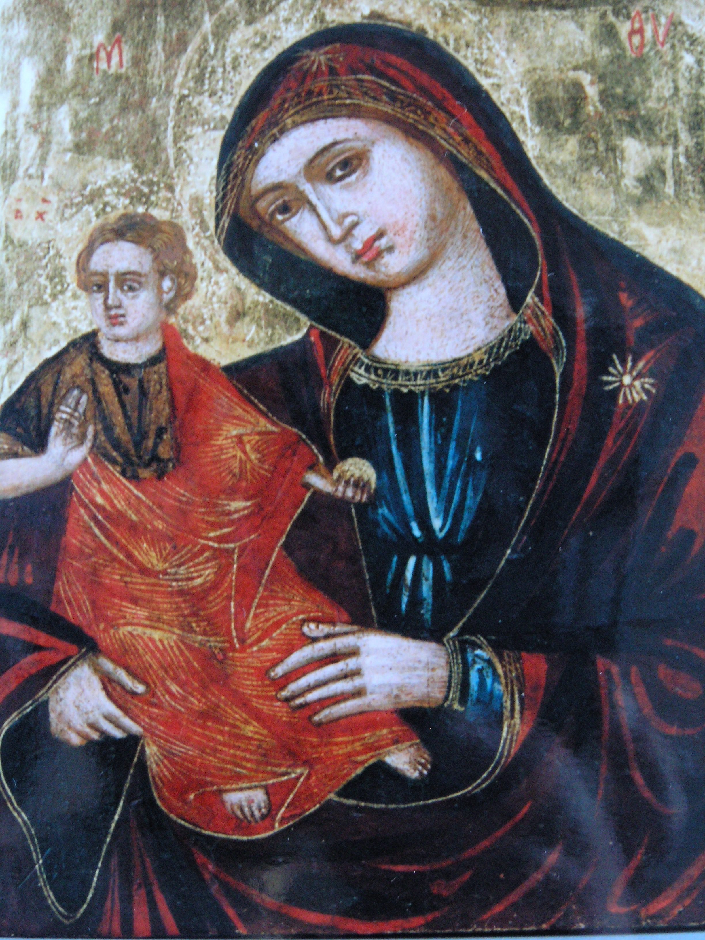 Photo of icon after painting conservation