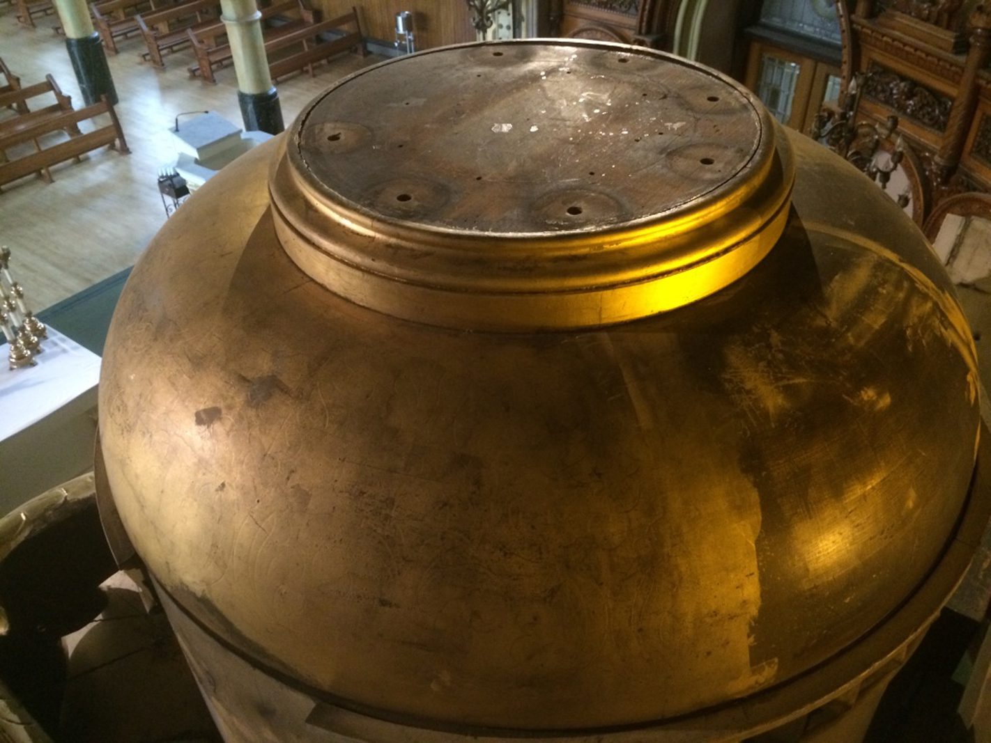 Base before gilding conservation