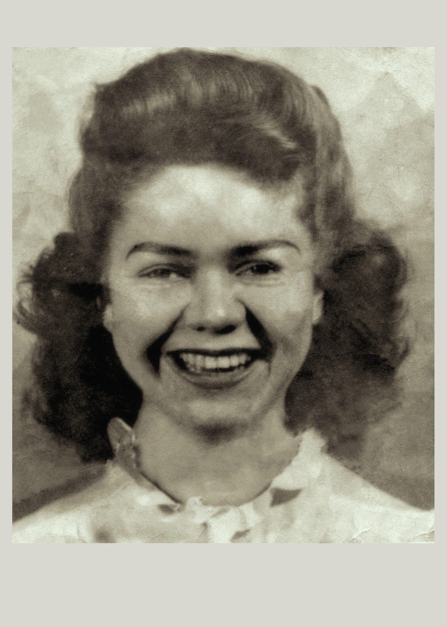 Damaged portrait after digital restoration.