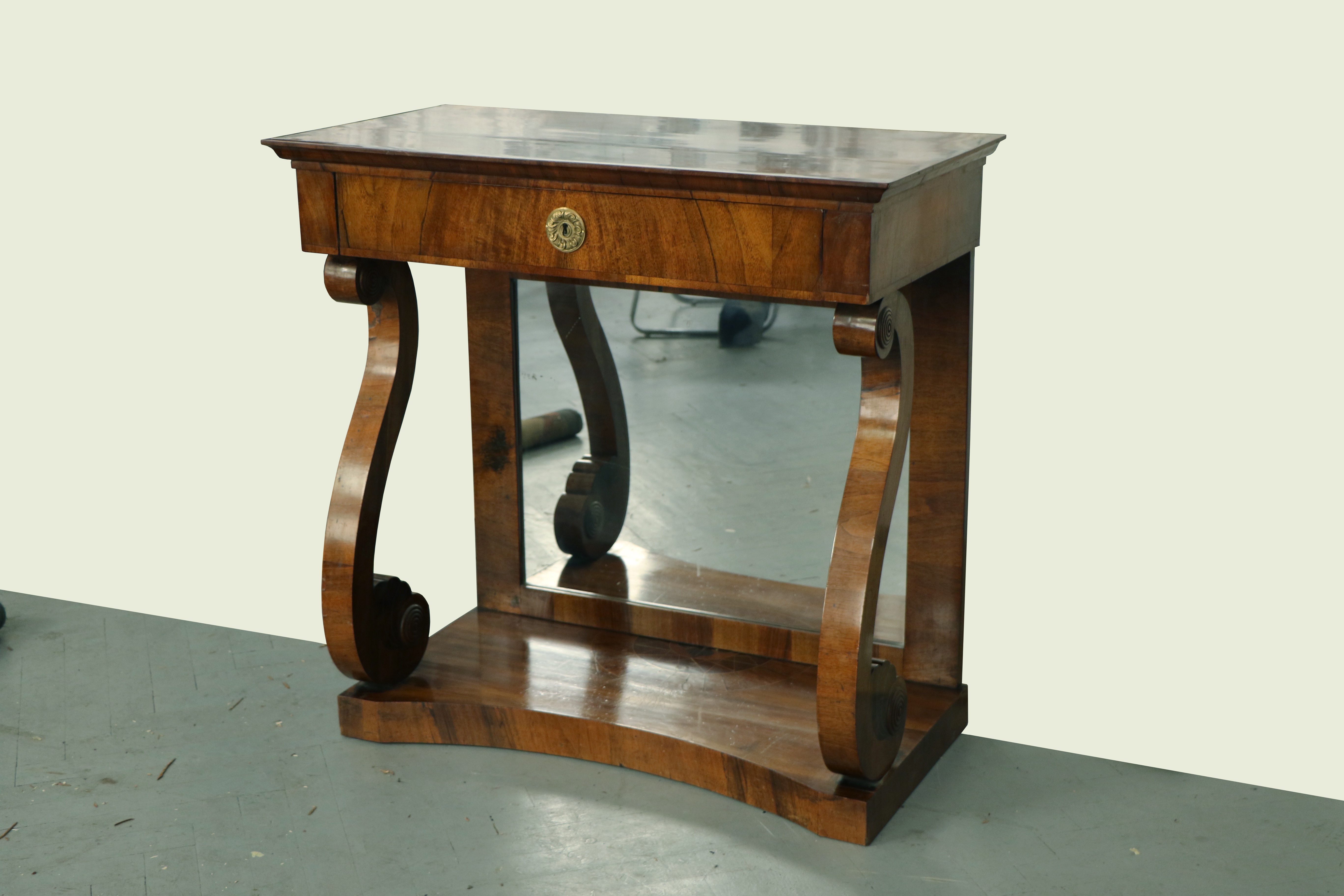 Vienna Biedermeier desk before restoration Vienna Biedermeier desk before restoration.