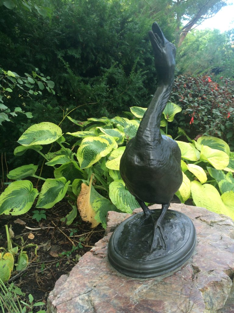 Goose after sculpture conservation