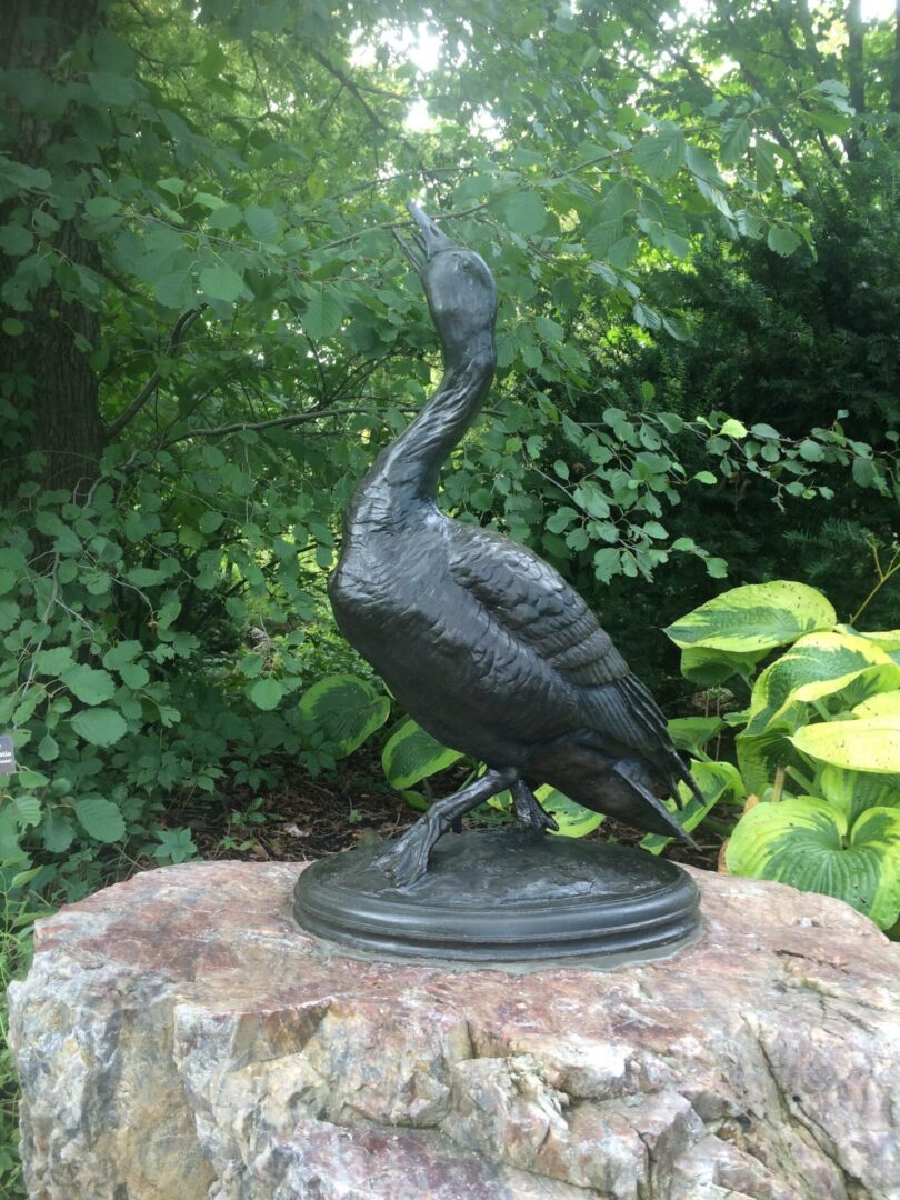 Goose after sculpture conservation