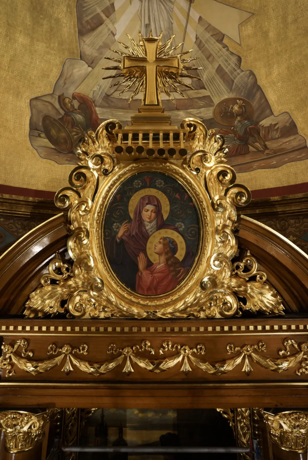 Frame gilding services on altar of St. Cantius Church in Chicago.