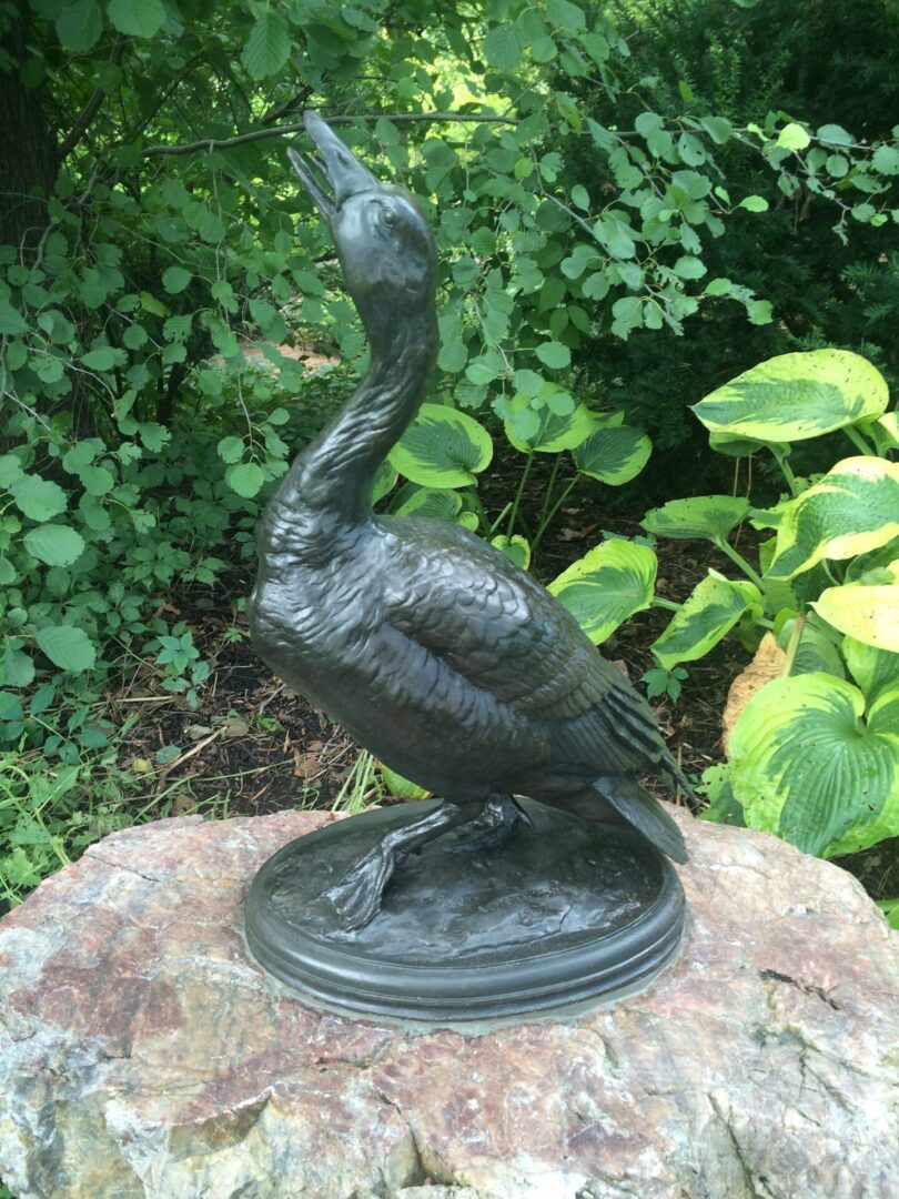 Goose after sculpture restoration