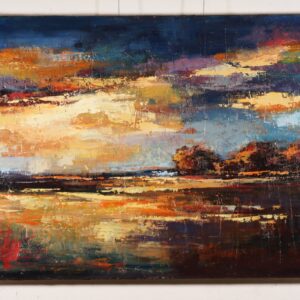 Abstract Landscape Painting of Sky and Sea