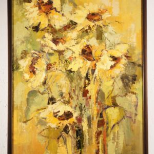 abstract oil painting of flowers for sale