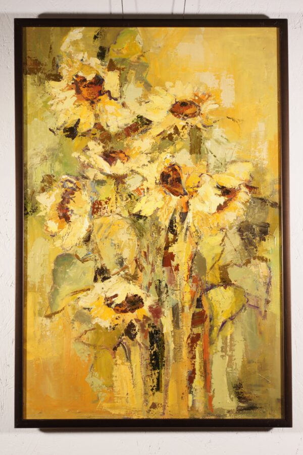 abstract oil painting of flowers for sale